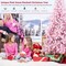 Costway 7.5FT Pre-Lit Snow Flocked Pink Christmas Tree 1100 Tips w/ 450 Lights & 8 Modes
